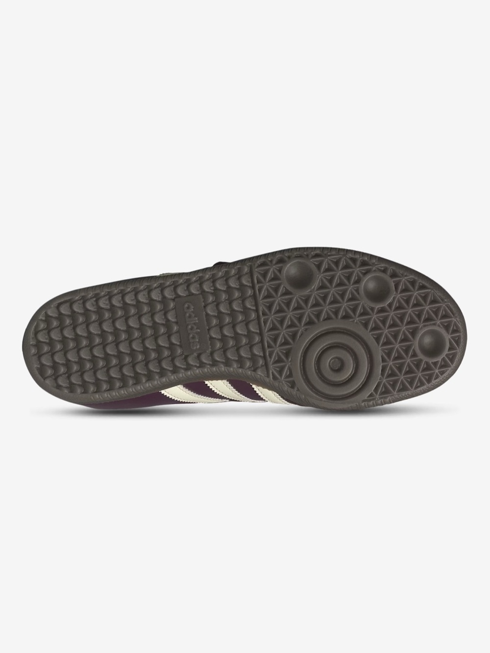 adidas Samba Mary-Jane Sneakers Burgundy with Cream Stripes - Picture 4 of 7